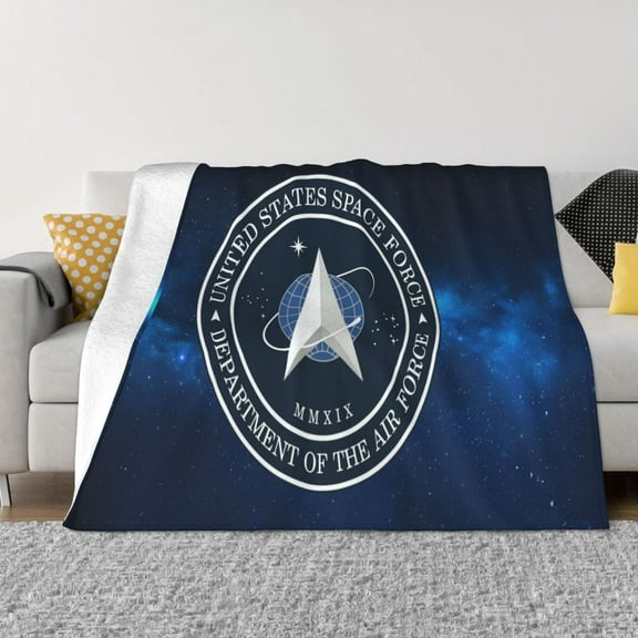 United States Space Force Blanket Soft and Warm Cozy Flannel Lightweight Throw Blanket for Couch Sofa Bed 50x40