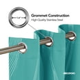thumbnail image 5 of Deconovo Grommet Silver Striped Room Darkening Blackout curtians for Living Room with 52x45 inch 2 Panels Turquoise, 5 of 5