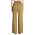 thumbnail image 4 of Liher Women Wide Leg Pants Business Work Trousers Loose Fit Straight Leg Pant Casual Pleate Palazzo Pants Khaki Bell Bottoms with Pocket Clothes Size M, 4 of 5