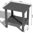 thumbnail image 2 of SONGMY HDPE Outdoor Side Table, Small Patio Table, Weather Resistant Adirondack End Table for Outside, Balcony, Deck, Poolside, Grey, 2 of 10