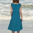 thumbnail image 5 of BiZtdJrK Summer Dresses for Women 2025 Sleeveless Casual Tank Dress Loose Plus Size Beach Dresses Vacation Clothes Sky Blue L Lightning Sales, 5 of 9