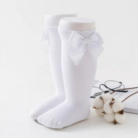 

YIWUHOTXIAOHU Adorable Baby Girls‘ Knee-High Stockings with Charming Bowknot Detail