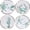 Marine animals, variant on Melamine Salad Plates Set of 4, Outdoor/Indoor Use, Marine Life