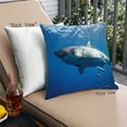 thumbnail image 1 of Ahgly Company Coussin d'Extérieur Animaux Requin, 18 Pouces par 18 Pouces, 1 of 6
