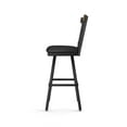 thumbnail image 4 of Amisco Snyder 26 In. Counter Stool - Black Faux Leather / Black Metal / Beige Wood, 4 of 11