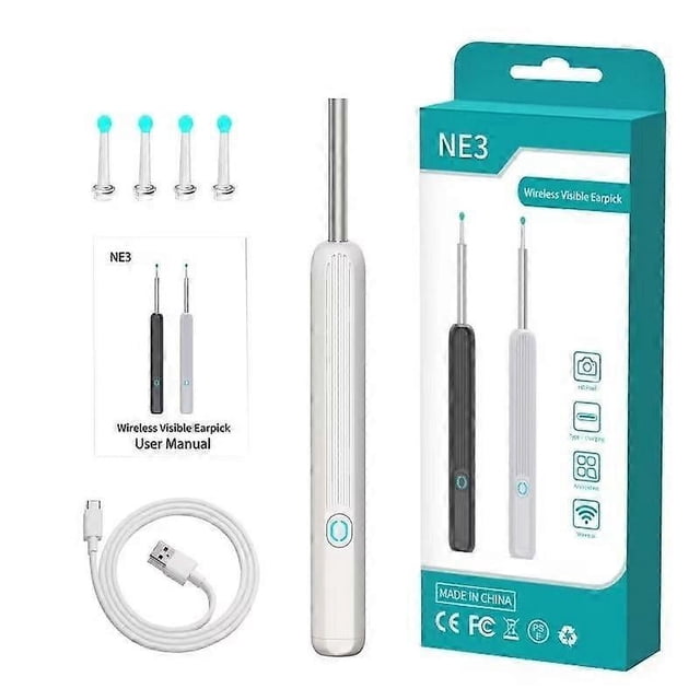 Wireless Smart Visual Ear Cleaner Usb WiFi Otoscope TW1 Ear Wax Removal Tool Set with Camera Ear Endoscope HD 1080P for iPhone iPad AndroidSurprise Gift Great Gift