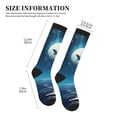 thumbnail image 2 of Lsque Night Sky Moon Dolphin Pattern Sport Compression Socks for Men & Women 15-20 mmHg Knee High Nurse Pregnant Running Medical and Travel Athletic, 2 of 6