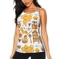 thumbnail image 1 of Balery Honey Bee Set Camiseta sin mangas estampada ligera para mujer, tops de entrenamiento sin mangas, camisetas de yoga transpirables de secado rápido.-Small, 1 of 7