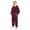 Wine, variant on WOYY Boys Girls Hooded Jumpsuit Winter Warm Soft Pajama Zipper Onesie, Sizes 9-10