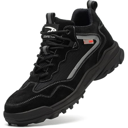 

Safety Work Shoes for Men Indestructible Work Sneakers Breathable and Lightweight Safety Shoes Puncture Proof Work Shoes for Industrial Construction Slip Resistant