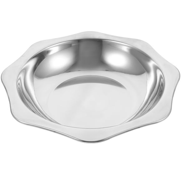 Pot de cocción de acero inoxidable resistente sartén resistente al calor de la bandeja de cocción fácil de limpiar para uso diario