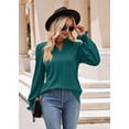 thumbnail image 3 of Blusa elegante de mujer, manga larga, jersey con cuello en V, túnica, 3 of 7