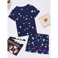thumbnail image 5 of QEFJNO Kids Girls Pajamas Set 2 PCS Short Sleeve Top and Shorts Pants for Toddler Girls Unicorn Pjs Size 3-12Y, 5 of 14
