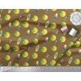 thumbnail image 3 of Soimoi Moss Georgette Fabric Skull,Sun & Palm Tree Nature Decor Fabric Printed Yard 42 Inch Wide, 3 of 3