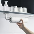 thumbnail image 2 of Kitchen Rack 2Pcs Foldable Microwave Wall Kitchen Mounted Stand Bracket Steel For Stainless Kitchen，Dining & Bar,White Kitchen Rack, 2 of 6