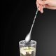thumbnail image 3 of Cuchara de cóctel mezcladora de barra mezcladora cuchara larga con compatible con 10 pulgadas de acero inoxidable patrón espiral cocktail agitadores cucharas 6 piezas (plata Afortunado Sencillez, 3 of 5