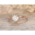 thumbnail image 2 of 1.25 Carat Heart shape Halo Moissanite Engagement Ring with 18k Gold Plating, 2 of 4