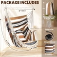 thumbnail image 7 of Hammock Chair  Swing Max 500 Lbs 2 Cushions Included Metal Spreader Bar with Anti-Slip Grooves Portable  Chair Side Pocket Large Macrame Bohemian Chair Indoor Outdoor, 7 of 7
