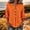 Orange, variant on Women's 3/4 Sleeve V-Neck Plus Size Casual Fashion Blouse Loose Comfortable Top