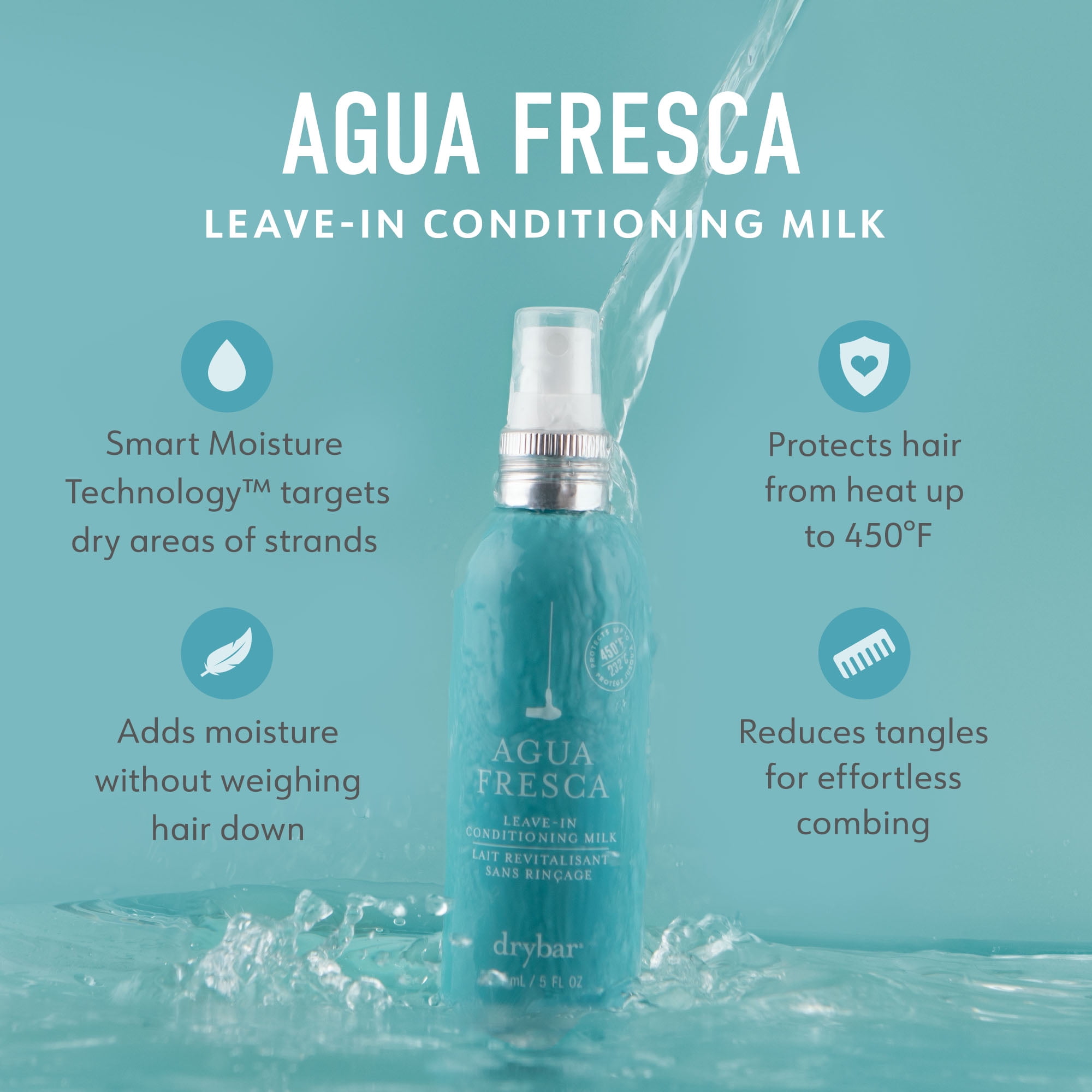 Drybar Agua Fresca Leave In Conditioning Milk Hair Leave In Conditioner, 5 oz