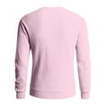 thumbnail image 7 of CharmCyan Men's Round Neck Long Sleeve Ribbed Knit Pullover Pink M, 7 of 7