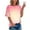 Pink, variant on breaise Plus Size Shirts for Women Short Sleeve Tops Tie Dye Crew Neck Casual Summer Fashion Tops Loose Fit S-5XL