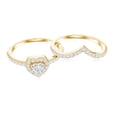 thumbnail image 5 of Rosec Jewels Certified Lab Diamond Heart Engagement Ring Set with Enhancer - EF-VS Quality, 18K Yellow Gold, US 7.50, 5 of 9