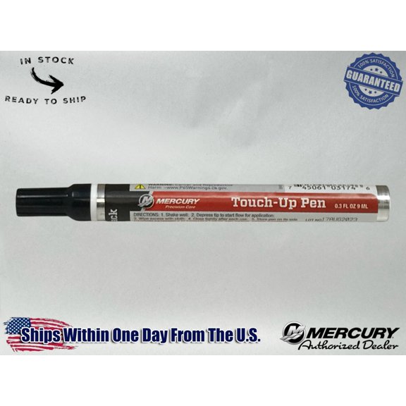 Mercury OEM Authentic Quicksilver Phantom Black Touch Up Pen 92-8m0137135