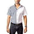 thumbnail image 4 of Camisa Hombre Casual Rayas Grises - Blanca Lisa Moon & Rain, 4 of 7