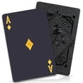 thumbnail image 1 of Juego de cartas Etyishe, póker negro de plástico impermeable (paquete de 4), 1 of 7