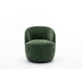 thumbnail image 5 of Small Upholstered Swivel Barrel Chair, Round Chenille Fabric Swivel Accent Armchair with Metal Base, 360 Degree Comfy Swivel Accent Sofa Chair with Ergonomic Back for Living Room Bedroom, Green, 5 of 7