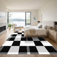 thumbnail image 3 of ODIKA 4'x6' Machine Washable Non-Slip Area Rug, Geometric Black High Traffic Rug, Gray, 1051831, 3 of 7