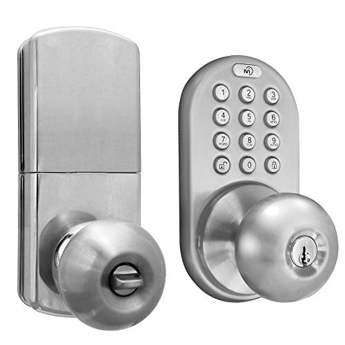 MiLocks DKL-02SN Electronic Keyless Entry Touchpad Lever Door Lock Satin Nickel MiLocks DKL-02SN Electronic Keyless Entry Touchpad Lever Door Lock Satin Nickel