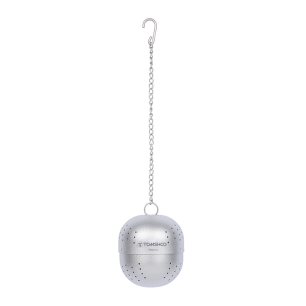 TOMSHOO-colador de té de titanio puro, para acampar al aire libre, portátil, ultraligero,