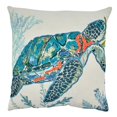 thumbnail image 1 of SARO 677.M20SD Coussin Carré 20 Po. Rempli de Duvet avec Design Sea Turtle, 1 of 1