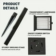 thumbnail image 5 of 2 Pack Solar Lights Outdoor Waterproof-IP65 LED Solar Garden Lights for Yard & Patio Auto Off Cool White Light 39cm Height Lighting, 5 of 8