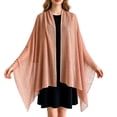 thumbnail image 3 of UDAUDU Shawls and Wraps for Evening Dresses Silk Chiffon Feeling Scarf Wrap Women Elegant Shawl for Evening Dresses Scarf Flower Chiffon Shawl Watermelon Red, 3 of 5