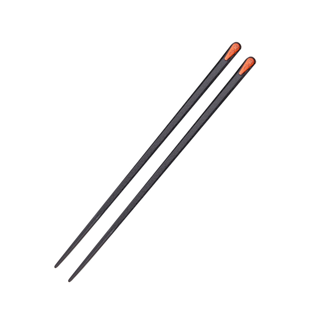 1 Pair Black Japanese Chopsticks Alloy Non-Slip Sushi Chop Sticks Chinese Gifts