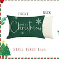 thumbnail image 3 of Christmas Pillow Covers 12 x 20 Inch Set of 2 Merry Christmas Believe White Throw Pillow Covers Winter Xmas Winter Holiday Decorative Cushion Cases for Sofa Couch, 3 of 6