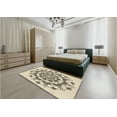 thumbnail image 5 of Ahgly Company Machine Washable Indoor Round Transitional Wheat Beige Area Rugs, 4' Round, 5 of 7