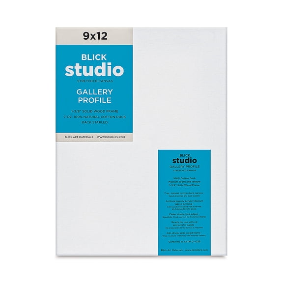 Blick Studio Stretched Cotton Canvas - Gallery Profile, 9" x 12"