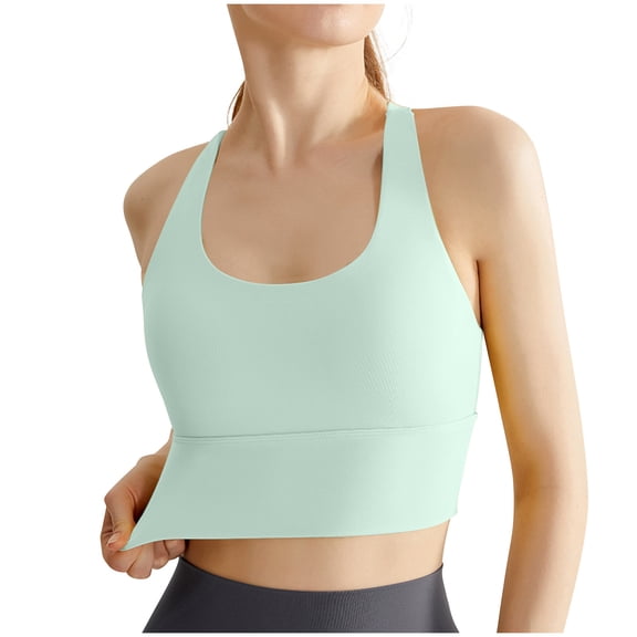 Kukoosong Sports Bras for Women Fashion Women's Sports Bra Fitness Running Shockproof Yoga Tank Top No Steel Ring Sports Bra, Sizes XXL
