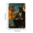 thumbnail image 2 of Surreal Iron Wall Art Decor, 1 Pc, Fine Art Replica, Dali-Inspired, Waterproof, Pre-Drilled, Weather-Resistant Metal Painting, Home & Office Decor, 8x12 inch, 2 of 7