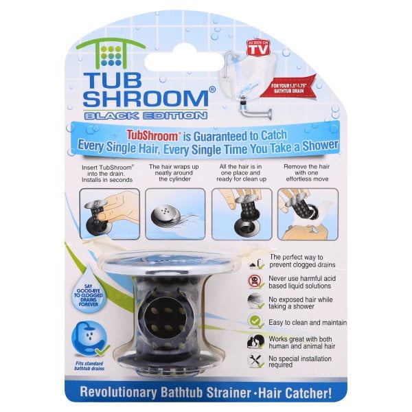 Tub Drain Hair Catcher Tubshroom Bathtub Shower Pet RV Stopper Clear Plug Cover 