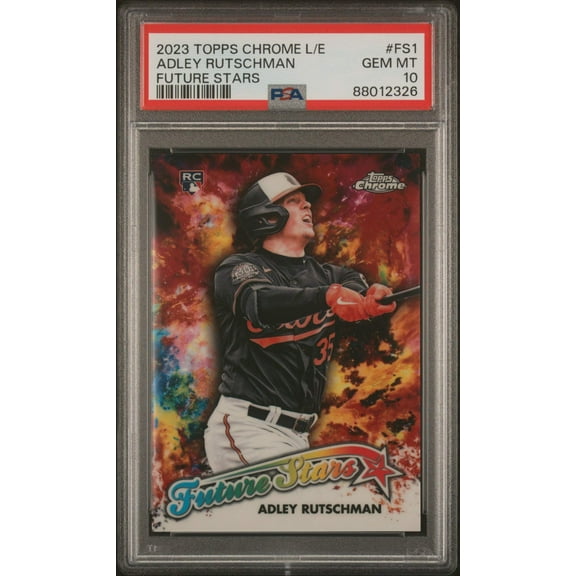 Graded 2023 Topps Chrome Logofractor Edition Adley Rutschman #FS1 Future Stars Rookie RC Baseball Card PSA 10 Gem Mint