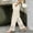 Beige, variant on Womens Cotton Linen High Waist Wide Leg Pants for Summer Casual Palazzo Trousers Lightweight Lace Lounge Pants with Pockets Beige XL(XL)