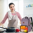 thumbnail image 7 of Matein Lunch Backpack, 15.6in Laptop Backpack with Insulated Compartment for Adults, Purple, 7 of 7