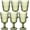 Green, variant on Wine Glasses Set of 12 Vintage Goblet 9 oz Vintage Colored Glass Goblet Beverage Stemmed Glass Cups Romantic Embossed Glassware for Wedding Party Holidays Anniversary (Clear)