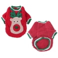 thumbnail image 2 of 2 Piece Pet Christmas Clothes Coral Velvet Dog Hoodies Autumn Winter Going Out Christmas Clothes Cats, 2 of 5