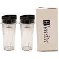 thumbnail image 6 of blendin replacement 16oz single serve cup with to go lid, compatible with ninja blenders with 4 tabs and 3" diameter (2 pack), 6 of 6